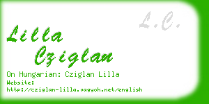 lilla cziglan business card
